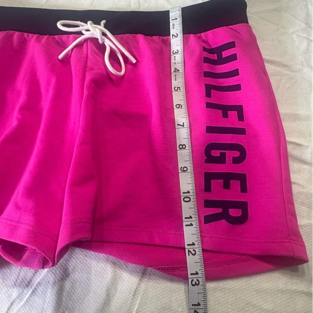 Tommy Hilfiger Women’s Pink Logo Lounge Shorts Drawstring Athleisure - Picture 7 of 8